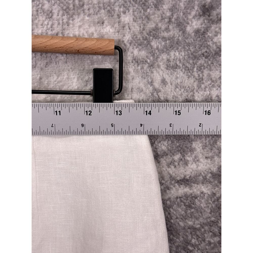 New Posse Maxi Skirt Small Womens Gigi Linen Column Button Front Ivory - Picture 3 of 7